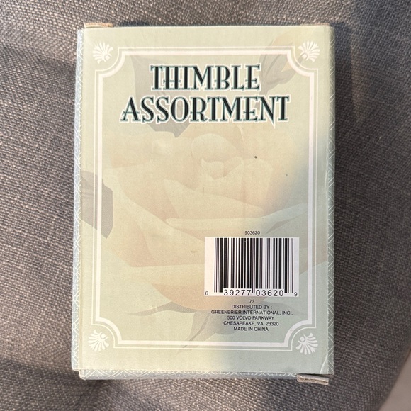 Vintage Decorative Floral Thimble Set - Picture 3 of 3